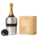 Huski Champagne Chiller on table showing elegant iceless cooling for guests
