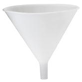 Hutzler 64oz plastic funnel top view, food safe and BPA free for easy pouring