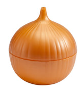 Hutzler Classic Onion Saver yellow bottle keeps cut onions fresh and odors contained.