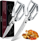 Huusk Kitchen Scissors Dual-Shear blades deliver precise slicing for ingredients.