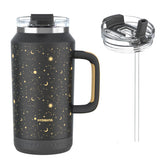 Hydraful 64oz tumbler with handle for easy transport and secure grip.