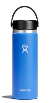 Hydro Flask 20oz wide mouth bottle in Cascade Blue for everyday hydration