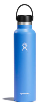 Hydro Flask 24oz Cascade Blue front view shows durable insulation for all-day freshness.