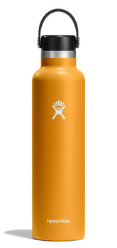 Hydro Flask 24 oz fossil brown bottle with standard mouth for everyday hydration.