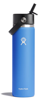 Hydro Flask 24 oz wide mouth bottle in Aloe Green with sleek design for durable hydration.