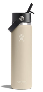 Hydro Flask 24oz wide-mouth bottle with secure cap for ice and on the go.