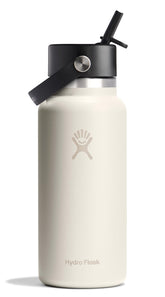 Hydro Flask 32 oz ivory wide-mouth bottle for on-the-go hydration.