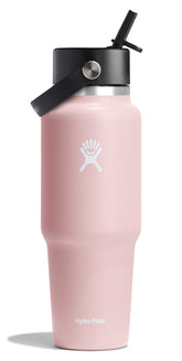 Hydro Flask 32 oz wide bottle front view, ready for road trips.