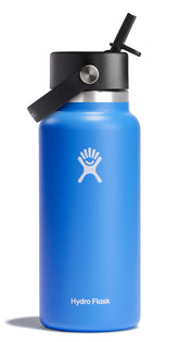 Hydro Flask 32oz Cascade Blue wide mouth bottle keeps drinks cold for hours