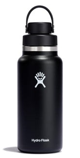 Hydro Flask 32oz wide-mouth bottle with chug cap, front view for easy sipping on the go