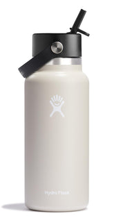 Hydro Flask 32 oz wide-mouth bottle with flex straw cap for on‑the‑go hydration