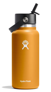 Hydro Flask 32oz Fossil Brown wide-mouth bottle with cold retention