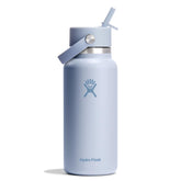Hydro Flask 32 oz wide-mouth Surf Blue bottle with ice-cube friendly opening.