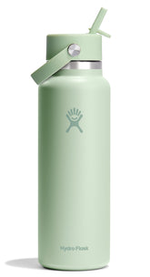 Hydro Flask 40 oz Aloe Green wide-mouth bottle for on-the-go hydration.