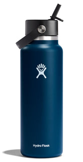 Hydro Flask 40 oz Indigo Blue wide mouth bottle with insulation.
