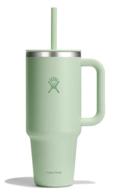Hydro Flask 40 oz Travel Tumbler Aloe Green with leak-resistant lid for all-day hydration.