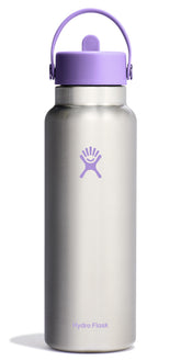 Hydro Flask 40 oz wide-mouth bottle ideal for cold beverages on long outings.