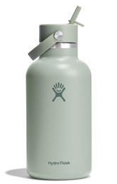 Hydro Flask 64oz agave wide-mouth bottle with pour lid for on-the-go hydration.