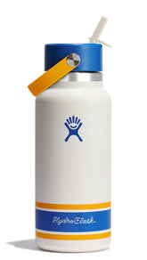 Hydro Flask Campus Collection 32 oz Ivory wide-mouth bottle stays cold up to 24 hours.