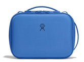 Hydro Flask Carry Out Lunch Box cascade blue with closed lid for easy transport.