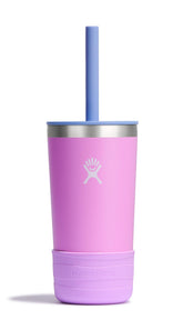 Hydro Flask Kids 12oz tumbler in Anemone, front view for classroom hydration.