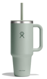Hydro Flask Travel Tumbler 40 oz front view in Agave Green keeps drinks cold