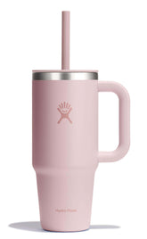 Hydro Flask travel tumbler with handle and straw in tonal trillium for easy on-the-go hydration.