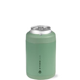 HydroJug Standard Can Cooler 12oz Sage, top view, keeps drinks cold and condensation-free.
