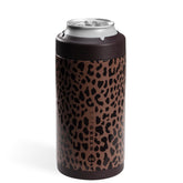 HydroJug brown leopard can cooler image highlights 16 oz insulation for cold drinks on the go