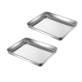 HYTK extra small baking sheet in stainless steel 304 for even browning.