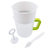 iaesthete multiple usage food strainer assembly shows a versatile kitchen tool for liquids and pulp separation
