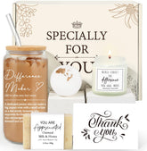 IAOVUEBY Difference Maker glass 16oz shown with gift items, ideal for daily appreciation