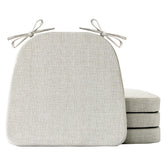 IASEAHK chair cushions set4 beige front view showing contoured foam support