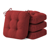 IASEAHK memory foam tufted red dining chair cushion delivers long-lasting comfort
