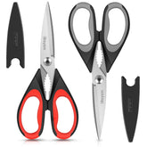 iBayam kitchen scissors with 8.5-inch stainless blades for heavy-duty cutting
