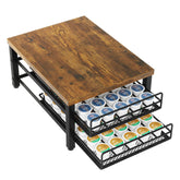 IBUYKE 2-Tier Coffee Pod Drawer front view shows easy access and organized pod storage.