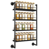 IBUYKE spice rack wall mount, four tiers for easy spice access.