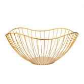 IBWell high style curved-edge stand in gold for elegant fruit display on the kitchen counter