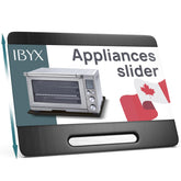 Ibyx sliding tray under cabinet with coffee maker, easy access and organized counter.