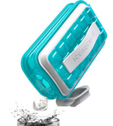 IceBreaker ice cube tray with lid showing no-spill design for the freezer.