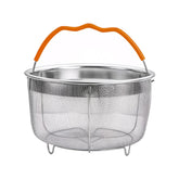 ICEICE steamer basket in a 6 Qt Instant Pot for veggie steaming.