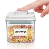 iChewie Bop Top airtight lid lock keeps foods fresh and odors contained.