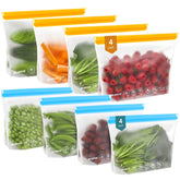 IDEATECH 8Pack gallon bags with leakproof zipper for secure liquid storage.
