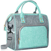 IDEATECH teal insulated lunch bag with wide opening, ideal for work and picnics.