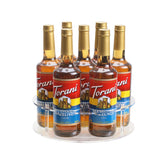 IEEK rotating syrup rack with seven bottles for easy access