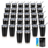 IEOVIEE 32-pack bulk tumbler with lids for easy sharing at events.