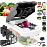 iETH 18-in-1 vegetable chopper with container and blades for versatile prep