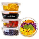 Igluu Meal Prep round glass container with air vent lids preserves freshness.