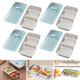 IGRARK grab and go snack containers with dual compartments for sauces and snacks.