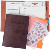 iHoesdste A5 leather recipe cover showing premium durability for family recipes.